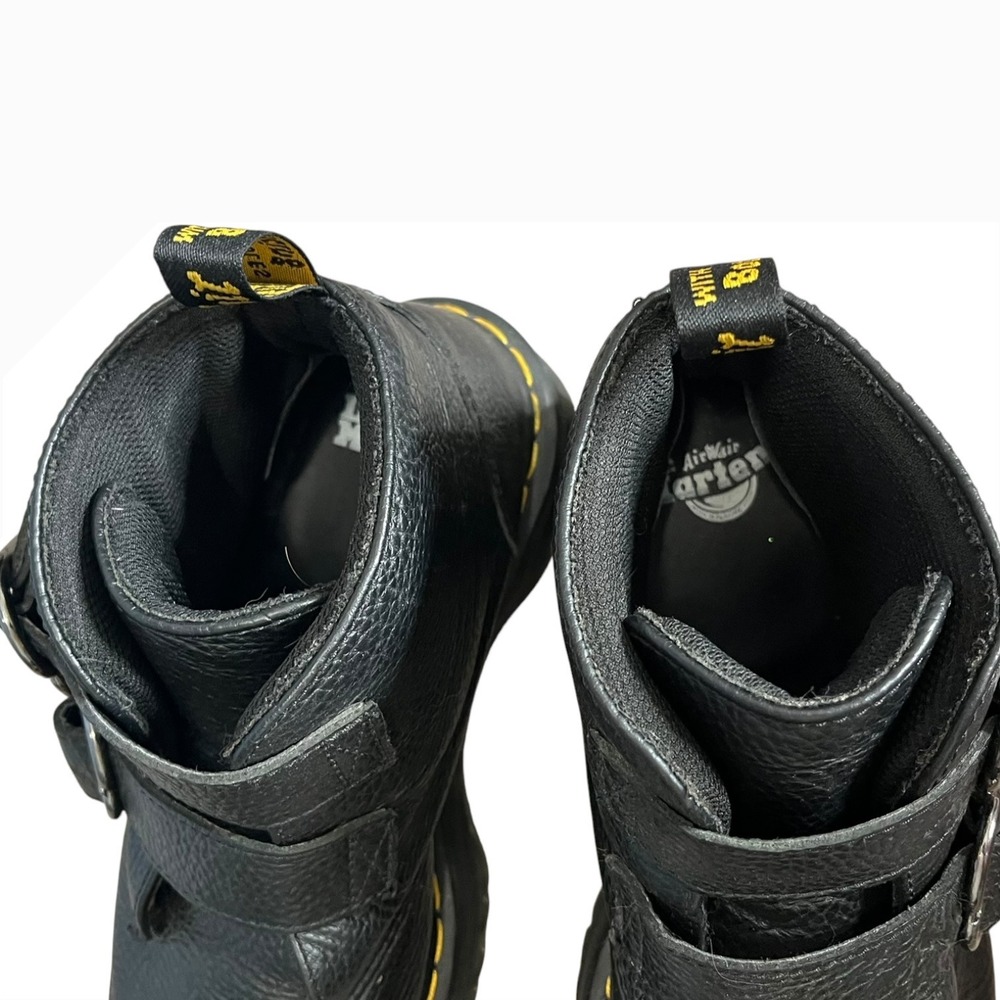 Dr. Martens Devon Heart Women's 11 US Black Platform Boots Chunky Grunge Gothic - Picture 6 of 8
